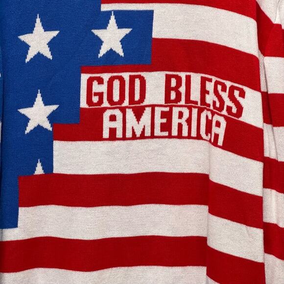 LA Police Gear God Bless America “American Flag” USA Sweater XXL - Picture 7 of 10